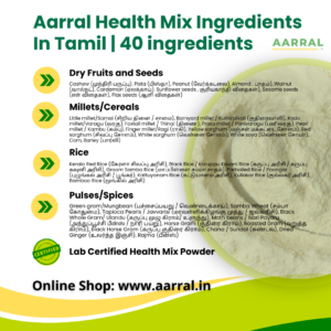 Aarral Health Mix Ingredients In Tamil | 40 ingredients